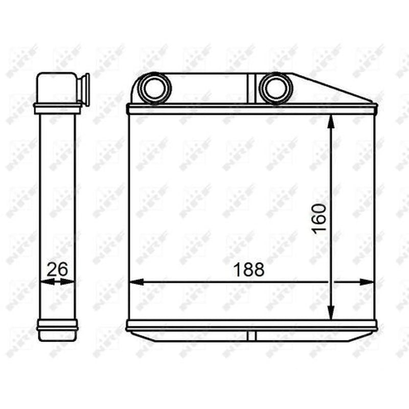 NRF Heater Matrix Core Heat Exchanger 54213