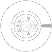 Borg & Beck 2 x Vented Front Brake Discs BBD5598