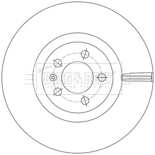 Borg & Beck 2 x Vented Front Brake Discs BBD5598