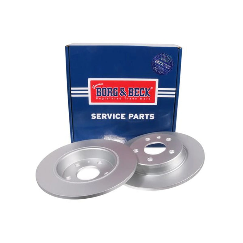 Borg & Beck 2 x Solid Rear Brake Discs BBD6307