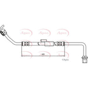 Apec Brake Hydraulic Hose Line Front Right HOS3247