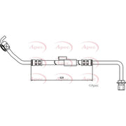 Apec Brake Hydraulic Hose Line Front Right HOS3247