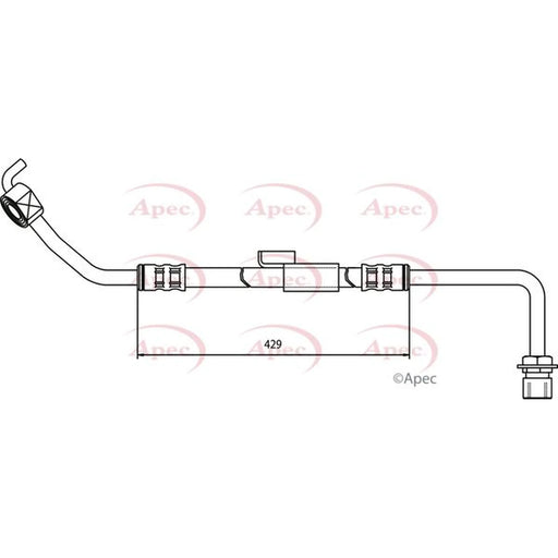 Apec Brake Hydraulic Hose Line Front Right HOS3247