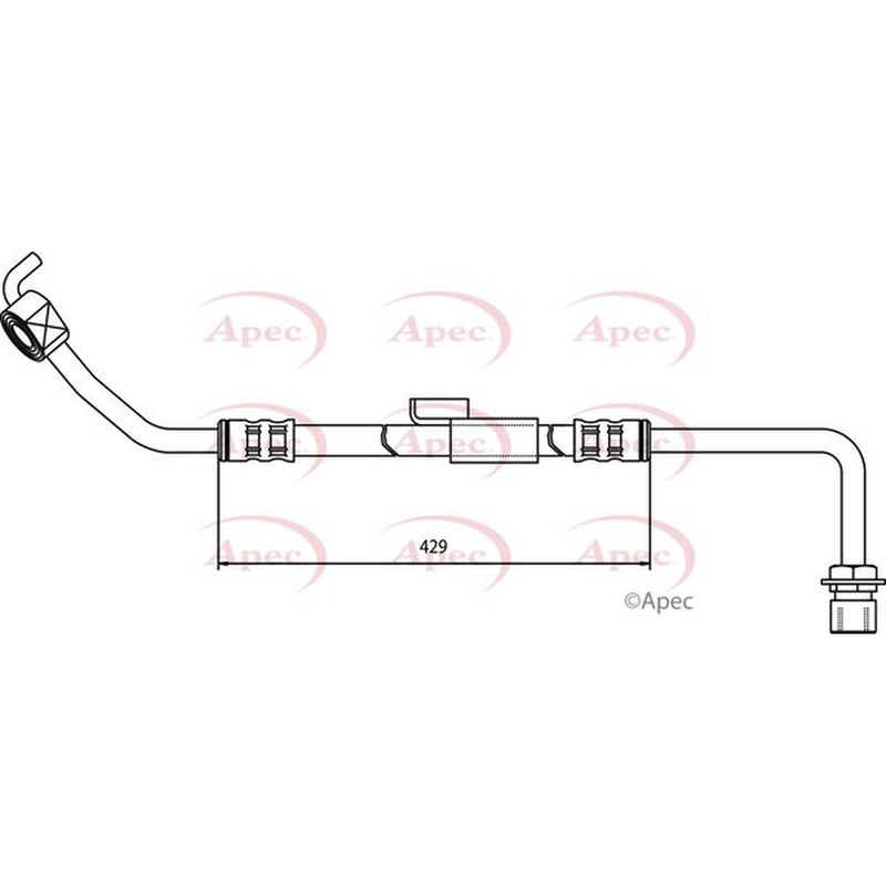 Apec Brake Hydraulic Hose Line Front Right HOS3247