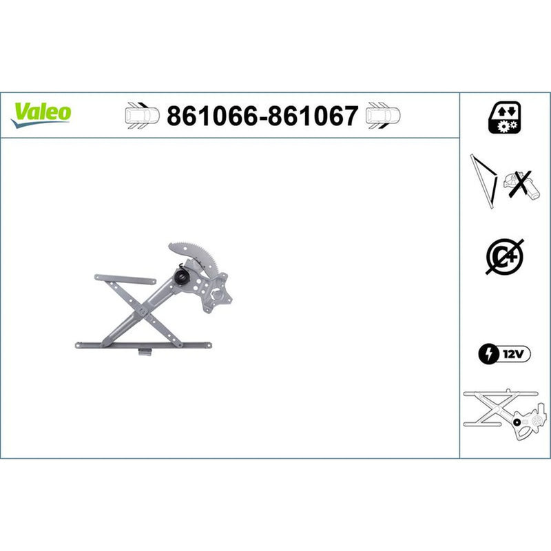 Valeo Electric Window Regulator Lifter Right Front 861067