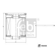 Febi Fuel Filter Element 198408