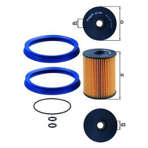 Mahle Fuel Filter Element in the fuel tank KX 503D