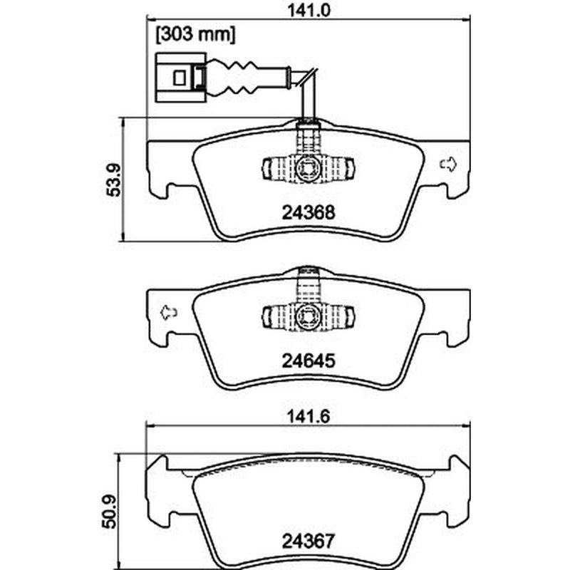 DON Rear Brake Pad Set PCP1681