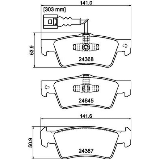 DON Rear Brake Pad Set PCP1681