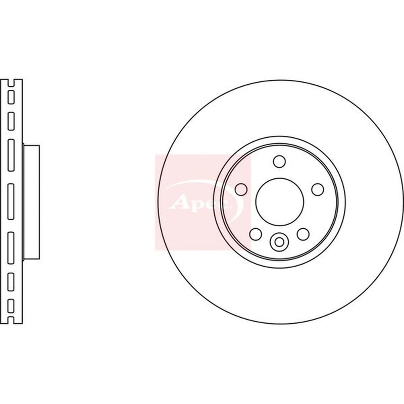 Apec 2 x Vented Front Brake Discs DSK2696