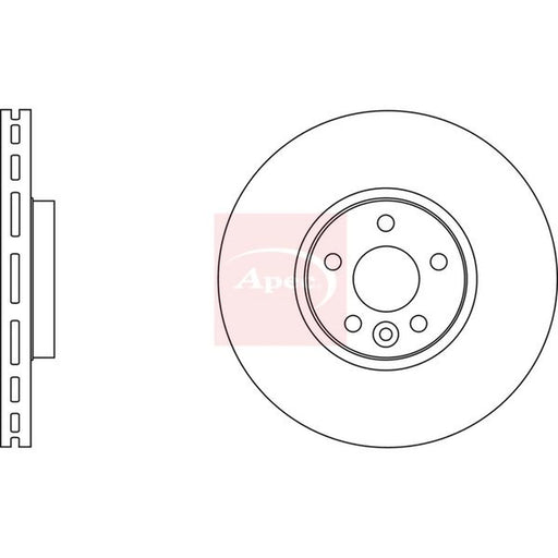 Apec 2 x Vented Front Brake Discs DSK2696