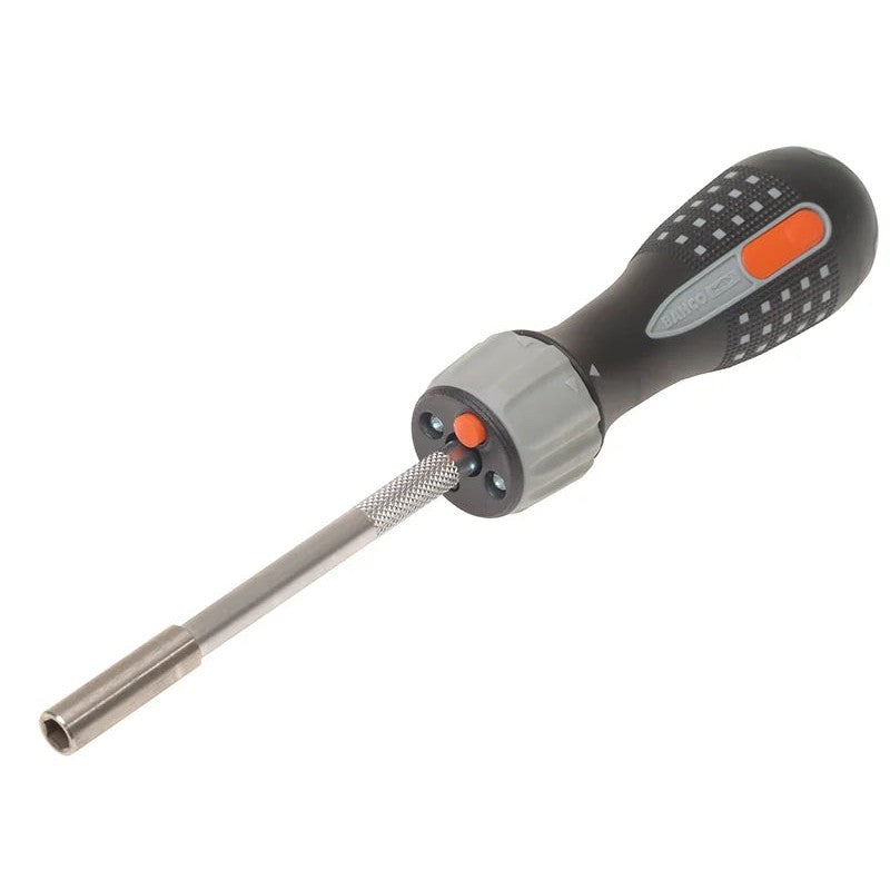 Bahco 808050L LED Ratchet Screwdriver & 6 Bits - 808050L