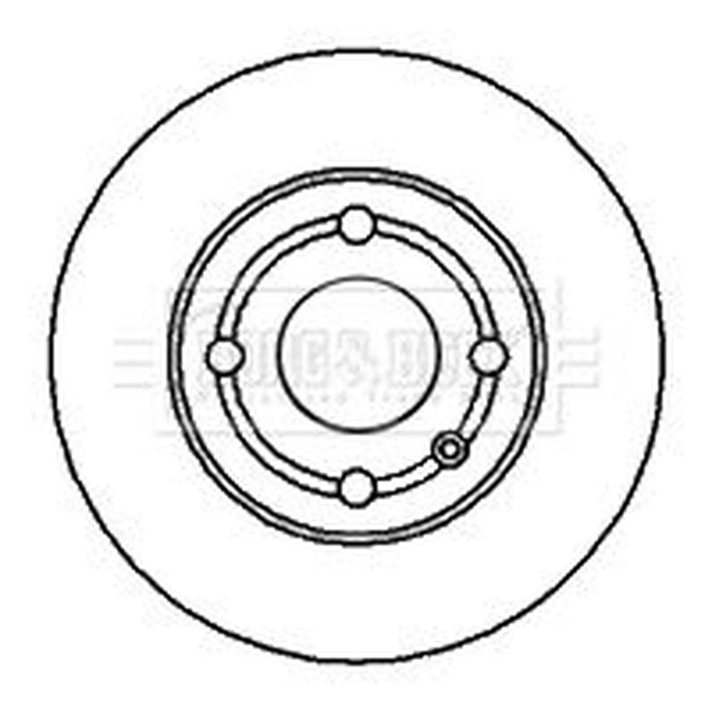 Borg & Beck 2 x Solid Rear Brake Discs BBD4225