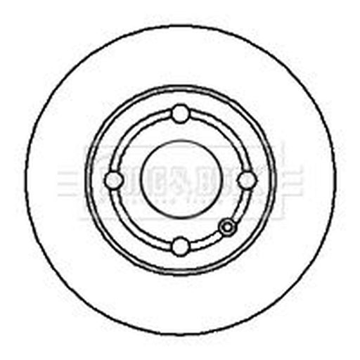 Borg & Beck 2 x Solid Rear Brake Discs BBD4225
