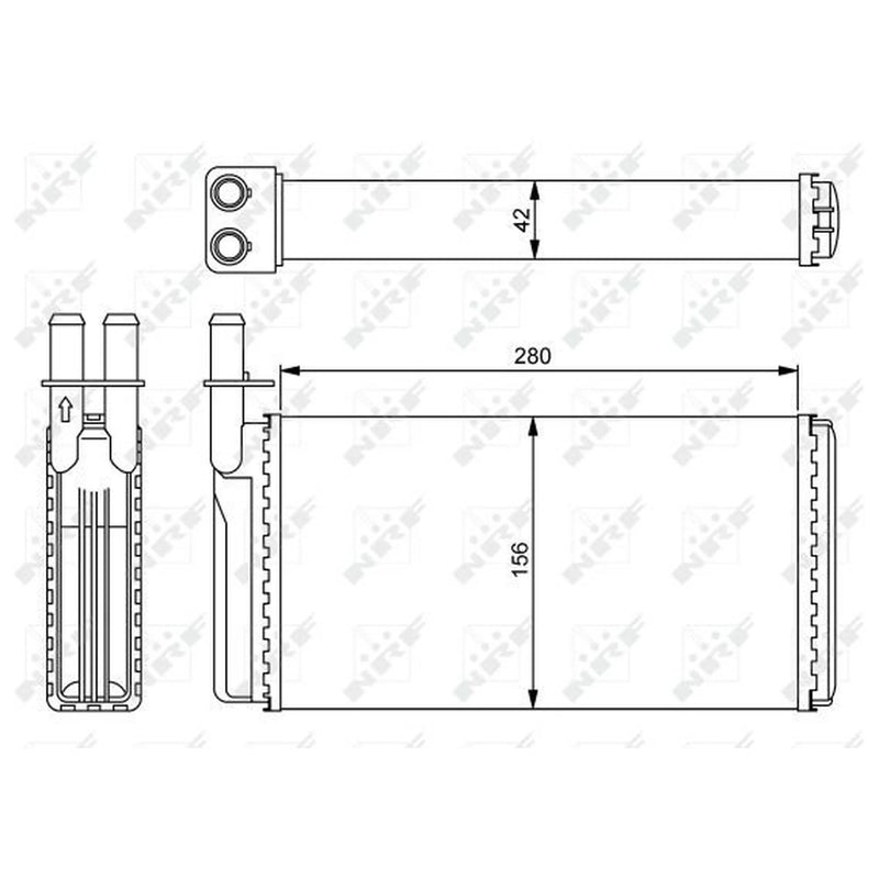 NRF Heater Matrix Core Heat Exchanger 54243