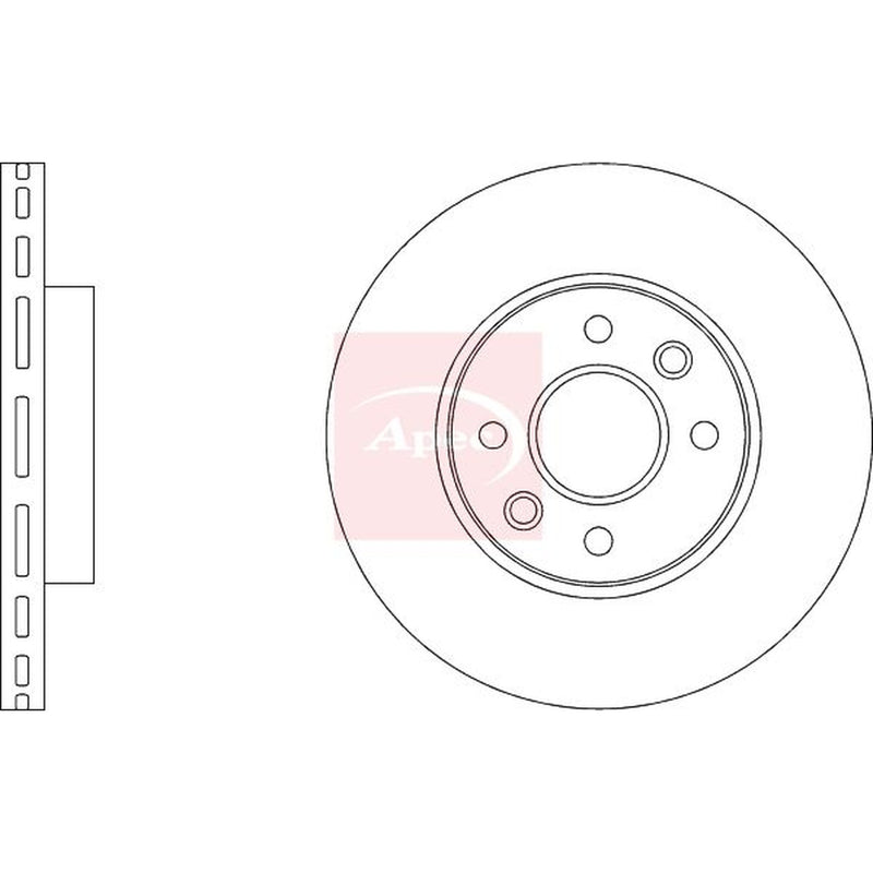 Apec 2 x Vented Front Brake Discs DSK4168