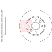 Apec 2 x Vented Front Brake Discs DSK4168
