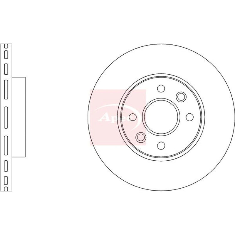 Apec 2 x Vented Front Brake Discs DSK4168