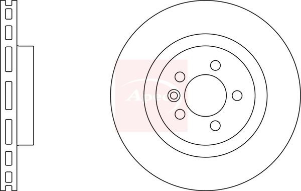 Apec 2 x Brake Disc Set Vented