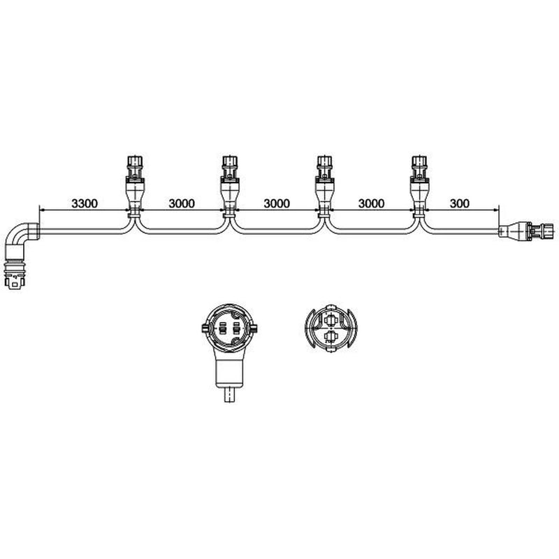 Hella Side Marker Light Connecting Cable 8KB 340 820-421