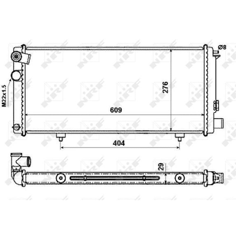 NRF Engine Radiator 54628