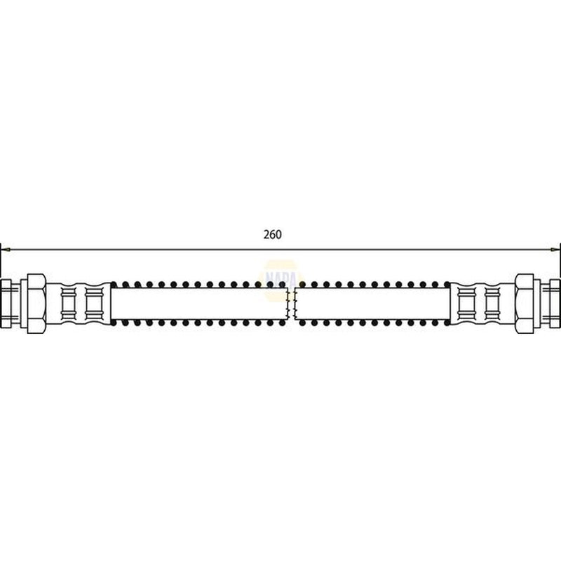 NAPA Brake Hydraulic Hose Line Rear Right NBH1347