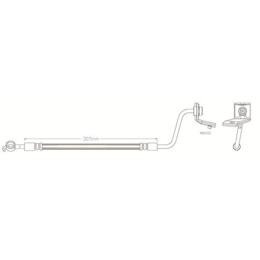 Juratek Brake Hydraulic Hose Line Rear Left JBH1556L