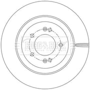 Borg & Beck 2 x Vented Rear Brake Discs BBD5583