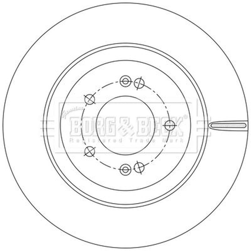 Borg & Beck 2 x Vented Rear Brake Discs BBD5583