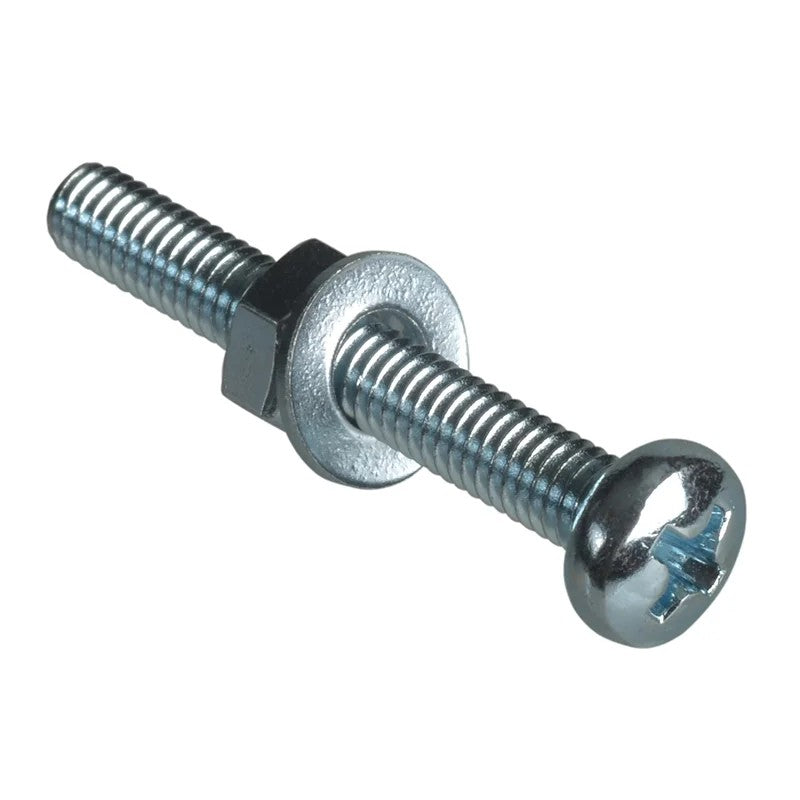 ForgeFix Machine Screw Pozi Compatible Pan Head ZP ForgePack 20 12-50mm