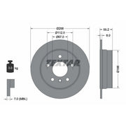 Textar 2 x Solid Rear Brake Discs 92099703
