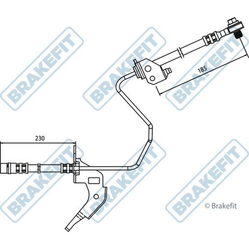 Apec Brake Hydraulic Hose Line Rear Left BHO4290