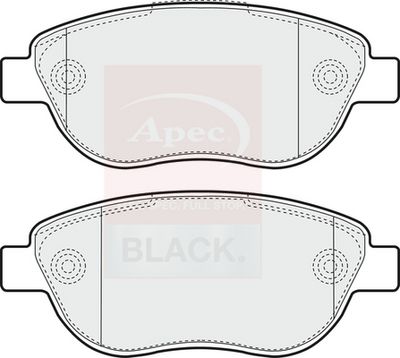 Apec Black Front Brake Pad Set PAD1630B