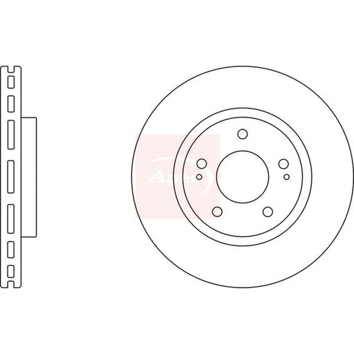 Apec 2 x Vented Front Brake Discs DSK2388