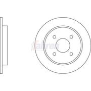 Fahren 2 x Solid Rear Brake Discs FBD6086