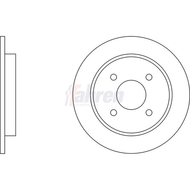 Fahren 2 x Solid Rear Brake Discs FBD6086