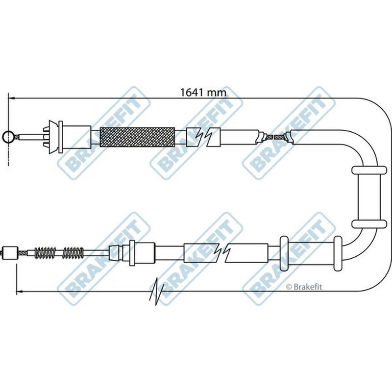 Apec Handbrake Cable Left Rear BBC3108