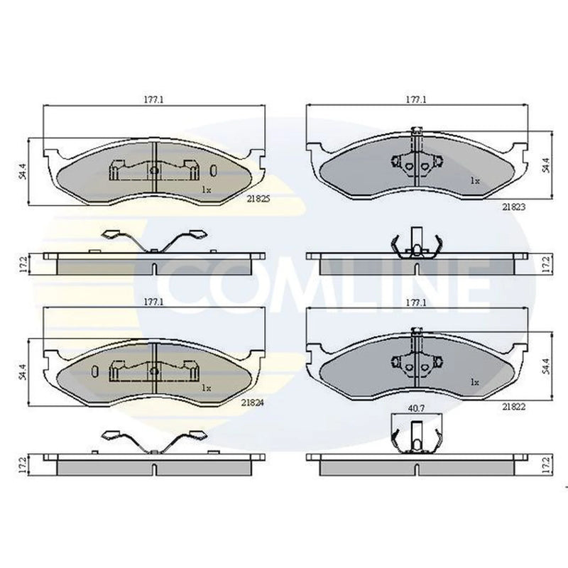 Comline 4 x Front Brake Pad Set CBP0845