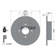 Textar 2 x Solid Brake Discs 92320203