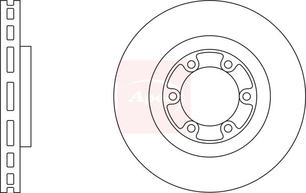Apec 2 x Brake Disc Set Vented