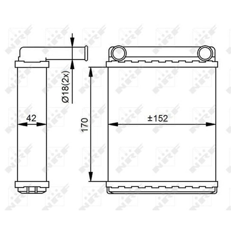 NRF Heater Matrix Core Heat Exchanger 54306