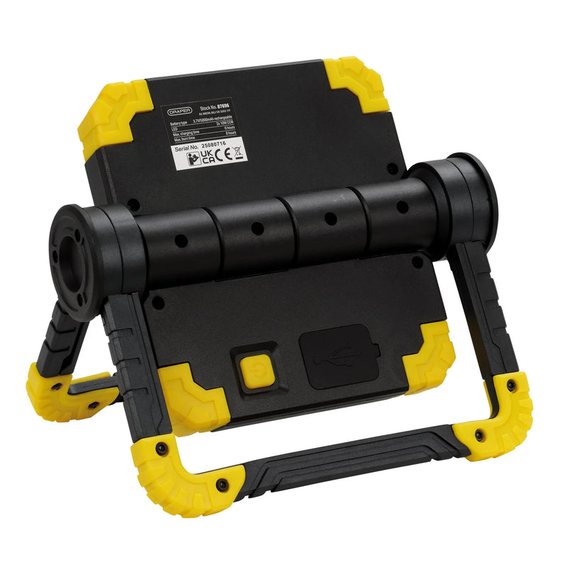 Draper Twin COB LED Work Light 10W 850 Lumens Rechargeable