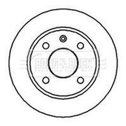 Borg & Beck 2 x Solid Front Brake Discs BBD4886