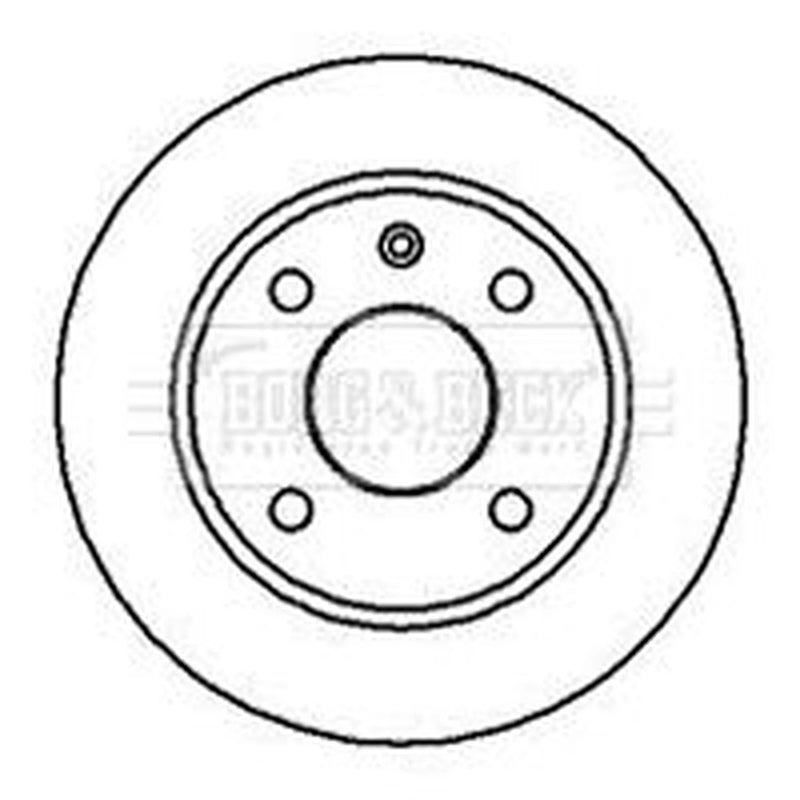 Borg & Beck 2 x Solid Front Brake Discs BBD4886