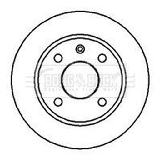 Borg & Beck 2 x Solid Front Brake Discs BBD4886