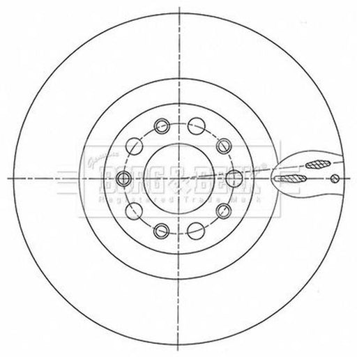Borg & Beck 2 x Vented Front Brake Discs BBD6166S