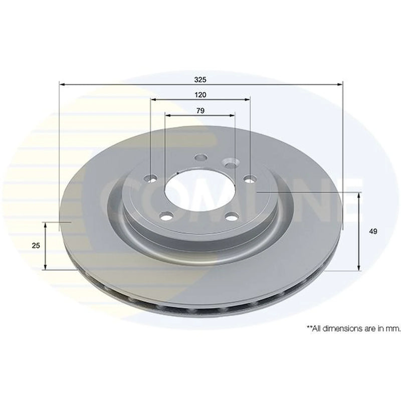 Comline 2 x Rear Brake Discs ADC5049V