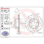Brembo Xtra 2 x Perforated/Vented Front Brake Discs 09.6924.1X