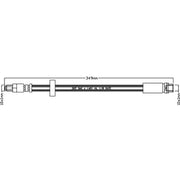 Juratek Brake Hydraulic Hose Line Rear JBH1124