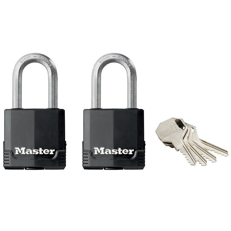 Master Lock Excell™ Weather Tough 45mm Padlock 4-Pin - Keyed Alike x 2